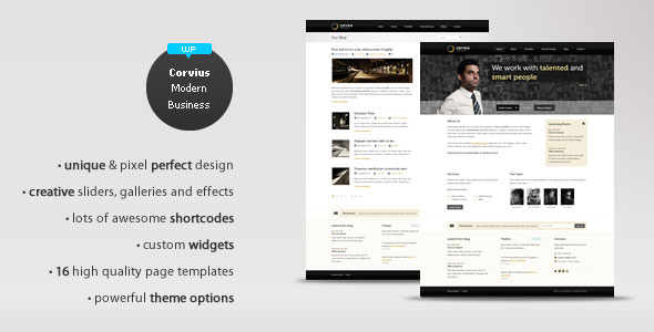 CORVIUS - THEMEFOREST MODERN BUSINESS WORDPRESS THEME