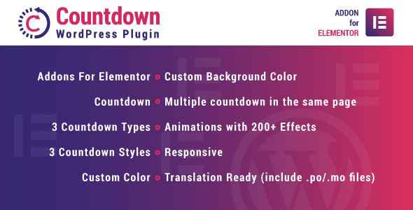 Countdown for Elementor v1.0.0 - WordPress Plugin