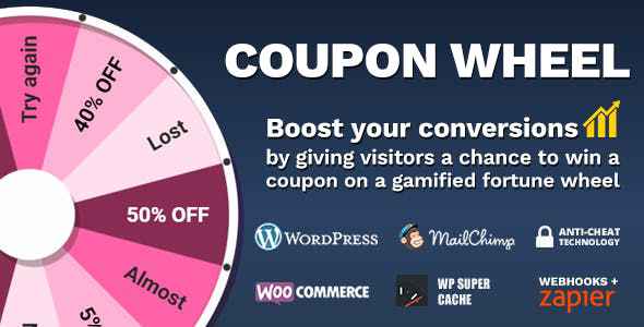 Coupon Wheel v3.2.0 - For WooCommerce and WordPress