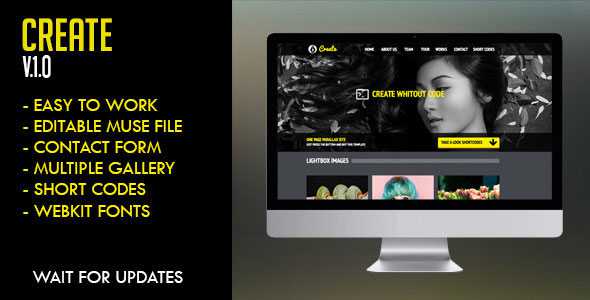 Create - Themeforest Muse Template