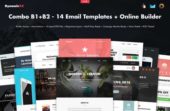 Creativemarket Combo B1+B2 – 14 Templates + Builder