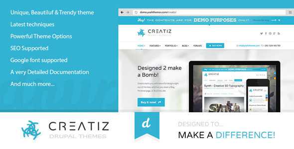 Creatiz - Trendy beautiful Drupal Theme