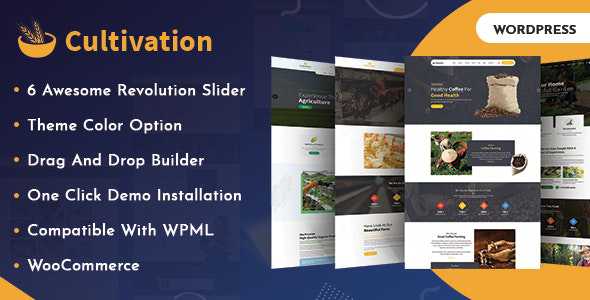 Cultivation v1.0.0 - Organic Food Farming WordPress Theme