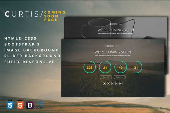 Curtis - Creativemarket Coming Soon Page