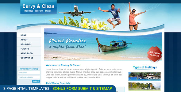 Curvy and Clean - Themeforest HTML Template
