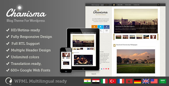 CHARISMA V1.6 - THEMEFOREST PREMIUM WORDPRESS BLOG THEME