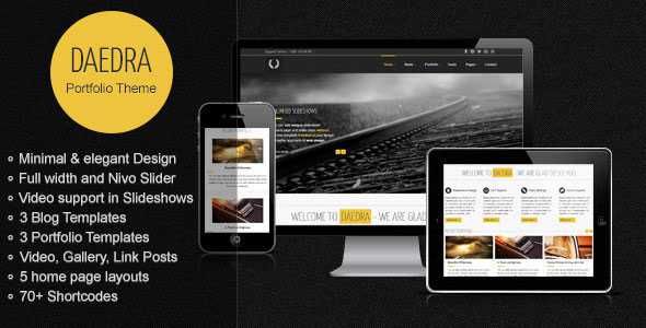 Daedra - Themeforest Responsive Wordpress Portfolio Theme