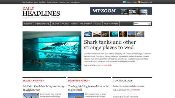 Daily Headlines - Wpzoom Premium Wordpress Theme