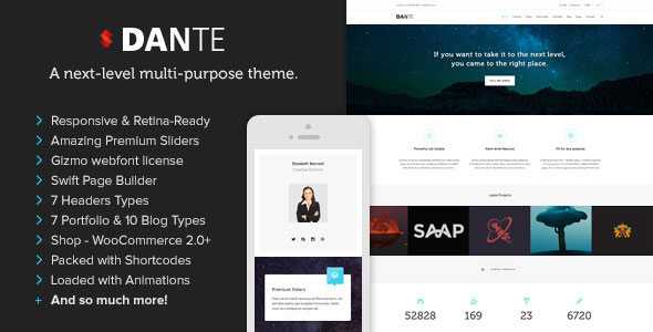 Dante - Themeforest Responsive Multi-Purpose WordPress Theme