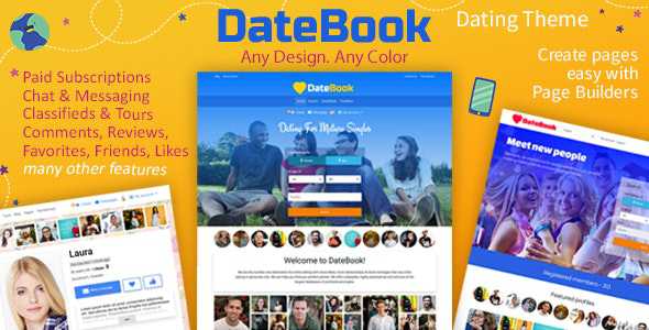 DateBook v2.3 - Dating WordPress Theme