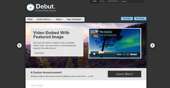 Debut - Press75 Wordpress Theme