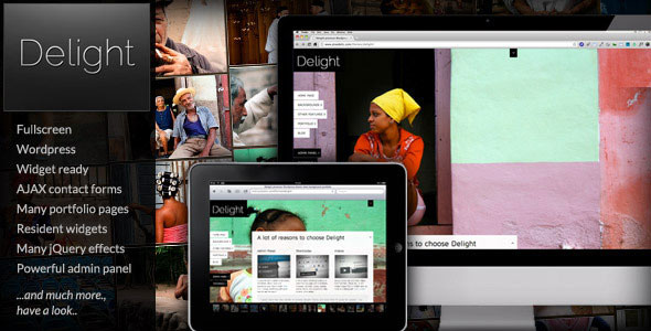 DELIGHT 3.4.2 FULLSCREEN WP PORTFOLIO THEMEFOREST THEME