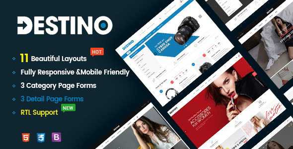 Destino v1.0 - Responsive & Multi-Purpose HTML5 Template