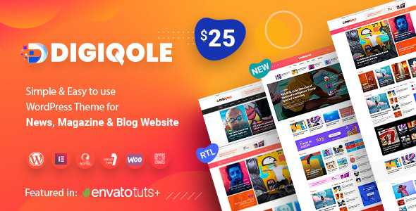 Digiqole v1.1.8 - News Magazine WordPress Theme