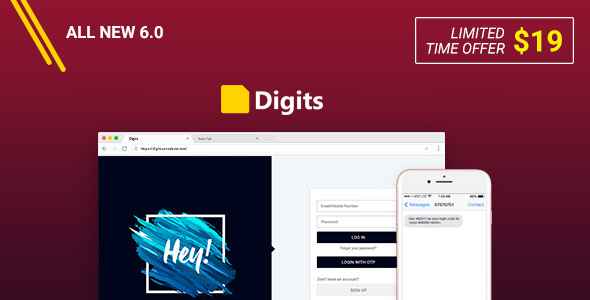 Digits v6.1.1 - WordPress Mobile Number Signup and Login
