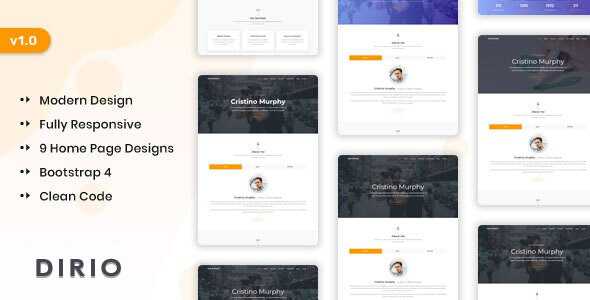 Dirio v1.0 - Personal Portfolio and Resume Template