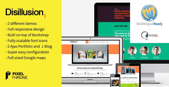 Disillusion Themeforest Responsive One Page WordPress Theme
