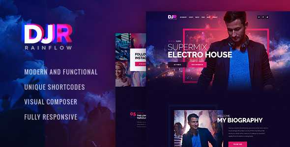 DJ Rainflow v1.0 - Music Band and Musician WP Theme
