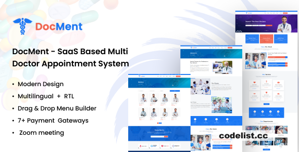 DocMent v4.0.1 - SaaS Based Multi Doctor Appointment System