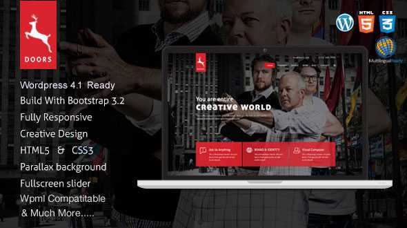 Doors - Parallax Responsive One Page wordpress theme