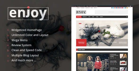 ENJOY - WORDPRESS MAGAZINE AND BLOG THEME