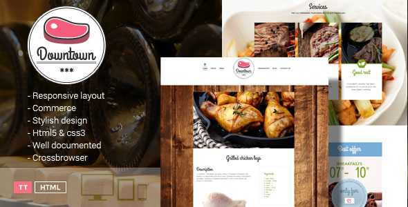 Downtown - Themeforest Restaurant HTML Template