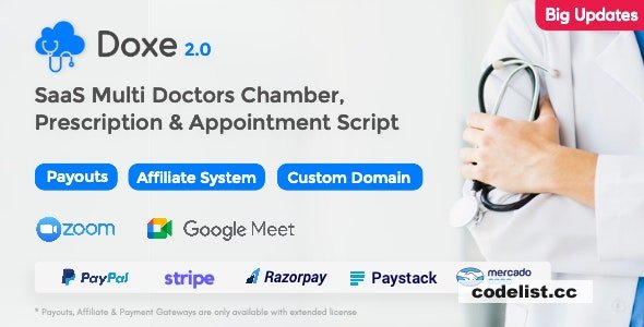 Doxe v2.0 - SaaS Doctors Chamber, Prescription & Appointment Software - nulled
