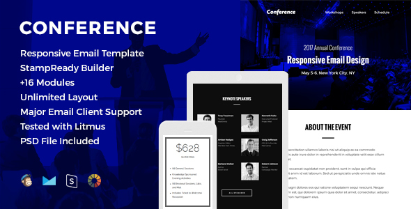 Conference - Responsive Email Template