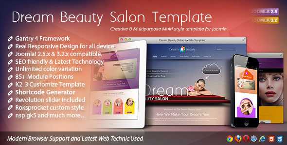 Dream – Beauty Salon Responsive Joomla Template