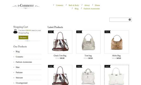 e-Commerce - Templatic Wordpress Theme