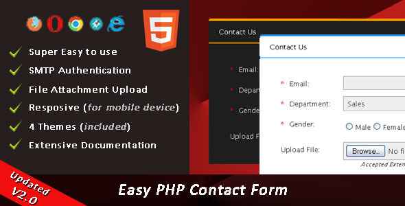 Easy PHP Contact Form Script v2.3