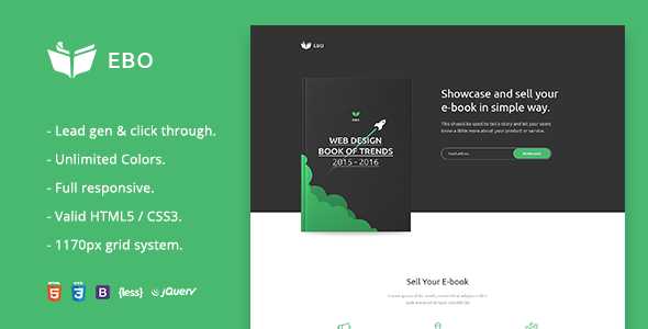 Ebo - Ebook Landing Page HTML Template