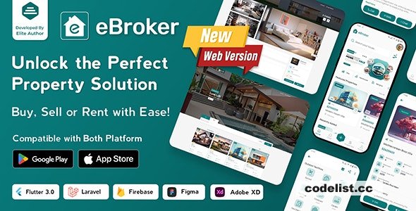 eBroker v1.2.7 - Real Estate Property Buy-Rent-Sell Flutter app with Laravel Admin Panel - nulled