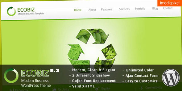 THEMEFOREST ECOBIZ - MODERN BUSINESS WORDPRESS THEME