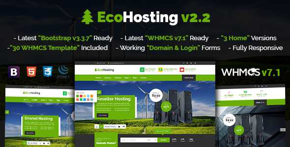 EcoHosting | Responsive HTML5 Hosting and WHMCS Template