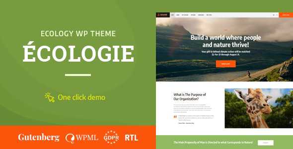 Ecologie v1.0.2 - Environmental & Ecology WordPress Theme