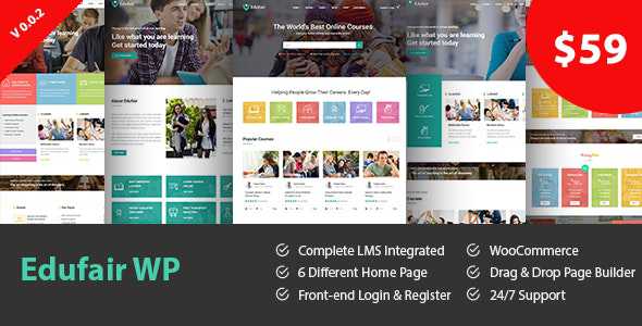 Edufair v1.1 - Multipurpose WordPress Theme For Education