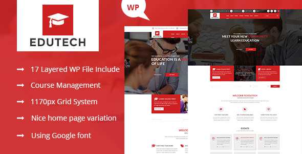 Edutech v1.1 - Education, Course, Event & University Theme