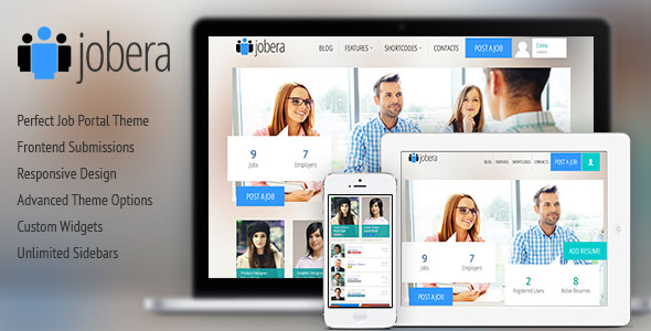 JOBERA V3.6 - JOB PORTAL WORDPRESS THEME + PLUGINS