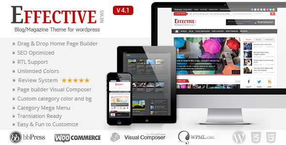 Effective News - Themeforest Responsive WP News Magazine blog