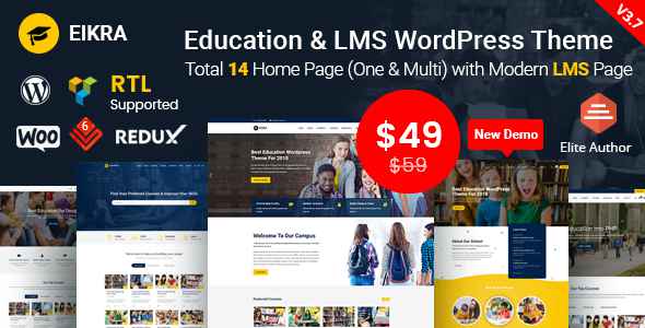 Eikra Education v3.9 - Education WordPress Theme
