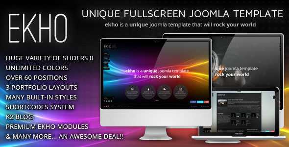 EKHO Unique Joomla Themeforest Template