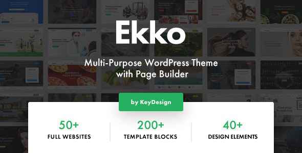 Ekko v1.5 - Multi-Purpose WordPress Theme with Page Builder