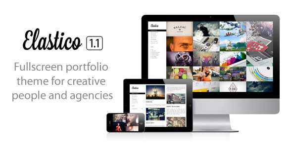 Elastico: Responsive Fullscreen Portfolio Themeforest WP Theme