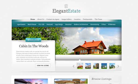 ElegantEstate Real Estate ElegantThemes WordPress Theme