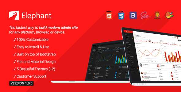 Elephant - Dashboard & Admin Site Responsive Template