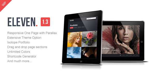 Eleven - Themeforest Wordpress Responsive One Page Parallax