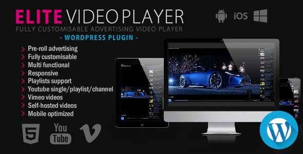 Elite Video Player v5.8 - WordPress plugin
