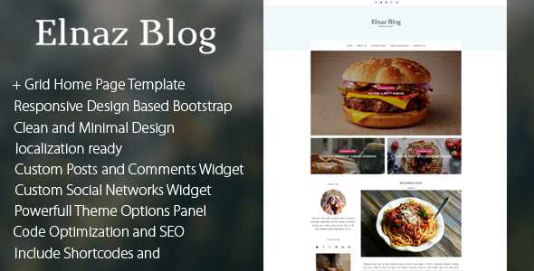 Elnaz Blog - Responsive WordPress Blog Theme