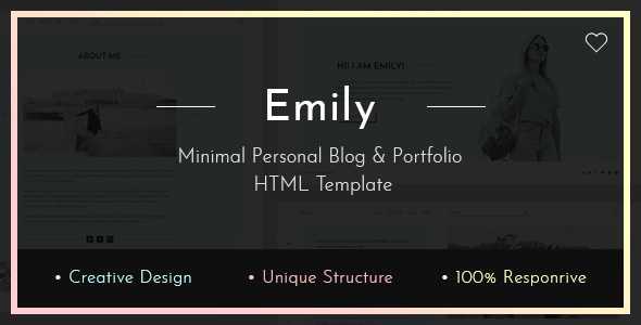 Emily - Personal Blog HTML Template